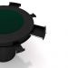 Mesa de Jogos Carteado 4 Lugares Bellagio com Gavetas e Tampo Reversível Base Cone com Tecido Preto/Verde G42 - Gran Belo