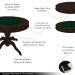 Mesa de Jogos Carteado 4 Lugares Bellagio com Gavetas e Tampo Reversível Base Estrela com Tecido Capuccino/Verde G42 - Gran Belo