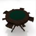 Mesa de Jogos Carteado 4 Lugares Bellagio com Gavetas e Tampo Reversível Base Estrela com Tecido Capuccino/Verde G42 - Gran Belo