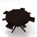 Mesa de Jogos Carteado 4 Lugares Bellagio com Gavetas e Tampo Reversível Base Estrela com Tecido Tabaco/Verde G42 - Gran Belo