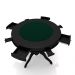 Mesa de Jogos Carteado 4 Lugares Bellagio com Gavetas e Tampo Reversível com Tecido Preto/Verde G42 - Gran Belo