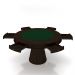 Mesa de Jogos Carteado 6 Lugares Bellagio com Gavetas e Tampo Reversível Base Cone com Tecido Capuccino/Verde G42 - Gran Belo