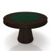 Mesa de Jogos Carteado 6 Lugares Bellagio com Gavetas e Tampo Reversível Base Cone com Tecido Capuccino/Verde G42 - Gran Belo