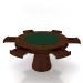 Mesa de Jogos Carteado 6 Lugares Bellagio com Gavetas e Tampo Reversível Base Cone com Tecido Imbuia/Verde G42 - Gran Belo