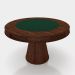 Mesa de Jogos Carteado 6 Lugares Bellagio com Gavetas e Tampo Reversível Base Cone com Tecido Imbuia/Verde G42 - Gran Belo