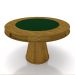 Mesa de Jogos Carteado 6 Lugares Bellagio com Gavetas e Tampo Reversível Base Cone com Tecido Mel/Verde G42 - Gran Belo