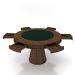Mesa de Jogos Carteado 6 Lugares Bellagio com Gavetas e Tampo Reversível Base Cone com Tecido Nogueira/Verde G42 - Gran Belo
