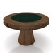 Mesa de Jogos Carteado 6 Lugares Bellagio com Gavetas e Tampo Reversível Base Cone com Tecido Nogueira/Verde G42 - Gran Belo