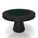 Mesa de Jogos Carteado 6 Lugares Bellagio com Gavetas e Tampo Reversível Base Cone com Tecido Preto/Verde G42 - Gran Belo