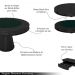 Mesa de Jogos Carteado 6 Lugares Bellagio com Gavetas e Tampo Reversível Base Cone com Tecido Preto/Verde G42 - Gran Belo
