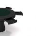 Mesa de Jogos Carteado 6 Lugares Bellagio com Gavetas e Tampo Reversível Base Cone com Tecido Preto/Verde G42 - Gran Belo