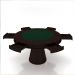 Mesa de Jogos Carteado 6 Lugares Bellagio com Gavetas e Tampo Reversível Base Cone com Tecido Tabaco/Verde G42 - Gran Belo