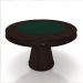 Mesa de Jogos Carteado 6 Lugares Bellagio com Gavetas e Tampo Reversível Base Cone com Tecido Tabaco/Verde G42 - Gran Belo