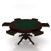 Mesa de Jogos Carteado 6 Lugares Bellagio com Gavetas e Tampo Reversível Base Estrela com Tecido Capuccino/Verde G42 - Gran Belo