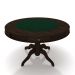Mesa de Jogos Carteado 6 Lugares Bellagio com Gavetas e Tampo Reversível Base Estrela com Tecido Capuccino/Verde G42 - Gran Belo