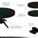 Mesa de Jogos Carteado 6 Lugares Bellagio com Gavetas e Tampo Reversível Base Estrela com Tecido Tabaco/Verde G42 - Gran Belo