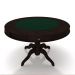 Mesa de Jogos Carteado 6 Lugares Bellagio com Gavetas e Tampo Reversível Base Estrela com Tecido Tabaco/Verde G42 - Gran Belo