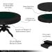 Mesa de Jogos Carteado 6 Lugares Bellagio com Gavetas e Tampo Reversível com Tecido Preto/Verde G42 - Gran Belo