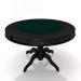 Mesa de Jogos Carteado 6 Lugares Bellagio com Gavetas e Tampo Reversível com Tecido Preto/Verde G42 - Gran Belo