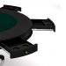 Mesa de Jogos Carteado 6 Lugares Bellagio com Gavetas e Tampo Reversível com Tecido Preto/Verde G42 - Gran Belo