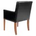 Mesa de Jogos Carteado Victoria Redonda Tampo Reversível Amêndoa com Kit 2 Cadeiras Liverpool PU Preto Liso G36 G15 - Gran Belo