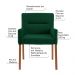 Mesa de Jogos Carteado Victoria Redonda Tampo Reversível Amêndoa com Kit 2 Cadeiras Vicenza Suede Verde G36 G15 - Gran Belo