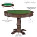Mesa de Jogos Carteado Victoria Redonda Tampo Reversível Imbuia com Kit 2 Cadeiras Vicenza Suede Preto Fosco G36 G15 - Gran Belo