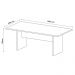 Mesa de Reunião para Escritório Home Office ME4119 MDP Amendoa G69 - Gran Belo