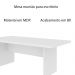 Mesa de Reunião para Escritório Home Office ME4119 MDP Rustico Branco G69 - Gran Belo