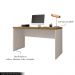 Mesa para Escritório Decorativa 1.3 Home Office Rocky MDP/BP Lamina Mel/OffWhite G11 - Gran Belo