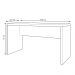 Mesa para Escritório Decorativa 1.3 Home Office Rocky MDP/BP Lamina Mel/OffWhite G11 - Gran Belo