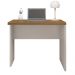 Mesa para Escritório Decorativa 90cm Home Office Rocky MDP/BP Lamina Mel/OffWhite G11 - Gran Belo