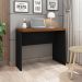 Mesa para Escritório Decorativa 90cm Home Office Rocky MDP/BP Nogueira/Preto G11 - Gran Belo