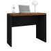 Mesa para Escritório Decorativa 90cm Home Office Rocky MDP/BP Nogueira/Preto G11 - Gran Belo