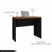 Mesa para Escritório Decorativa 90cm Home Office Rocky MDP/BP Nogueira/Preto G11 - Gran Belo
