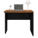 Mesa para Escritório Decorativa 90cm Home Office Rocky MDP/BP Nogueira/Preto G11 - Gran Belo