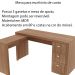 Mesa para Escritório Home Office ME4101 MDP Amendoa G69 - Gran Belo