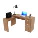 Mesa para Escritório Home Office ME4101 MDP Amendoa G69 - Gran Belo