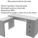 Mesa para Escritório Home Office ME4101 MDP Branco G69 - Gran Belo