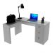 Mesa para Escritório Home Office ME4101 MDP Branco G69 - Gran Belo