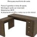 Mesa para Escritório Home Office ME4101 MDP Nogal G69 - Gran Belo