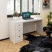 Mesa para Escritório Home Office ME4102 MDP Branco G69 - Gran Belo
