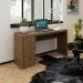 Mesa para Escritório Home Office ME4102 MDP Nogal G69 - Gran Belo