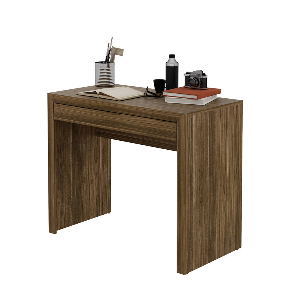 Mesa para Escritório Home Office ME4107 MDP Nogal G69 - Gran Belo