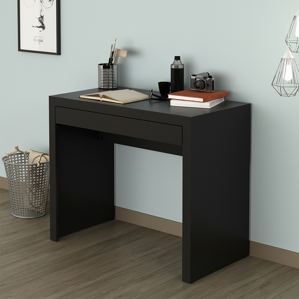 Mesa para Escritório Home Office ME4107 MDP Preto G69 - Gran Belo