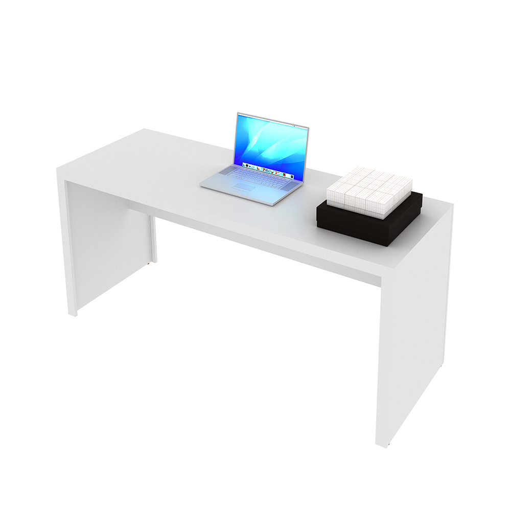 Mesa para Escritório Home Office ME4109 MDP Branco G69 - Gran Belo