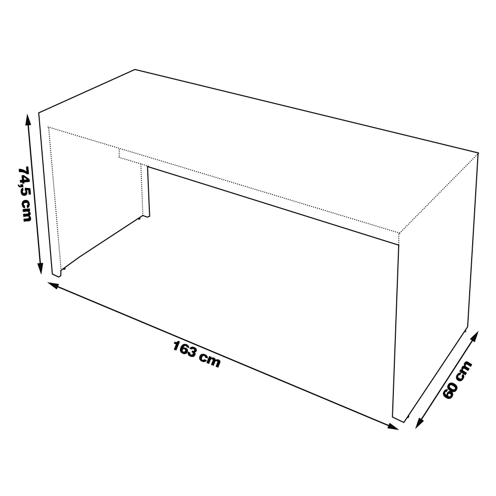 Mesa para Escritório Home Office ME4109 MDP Branco G69 - Gran Belo