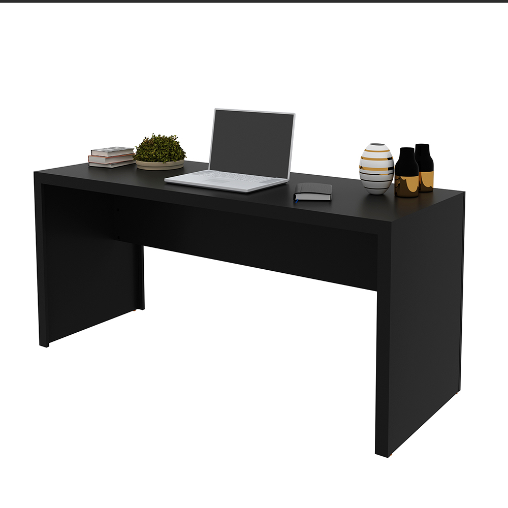 Mesa para Escritório Home Office ME4109 MDP Preto G69 - Gran Belo