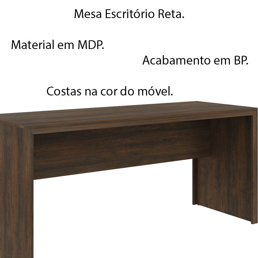Mesa para Escritório Home Office ME4109 MDP Rustico G69 - Gran Belo