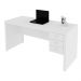 Mesa para Escritório Home Office ME4113 MDP Branco G69 - Gran Belo